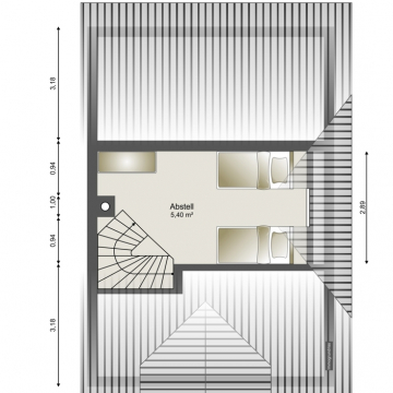 Grundriss Spitzboden